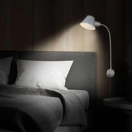 Briloner 2089-014 - Flexibele wandlamp BRELLO 1xE27/10W/230V mat chroom