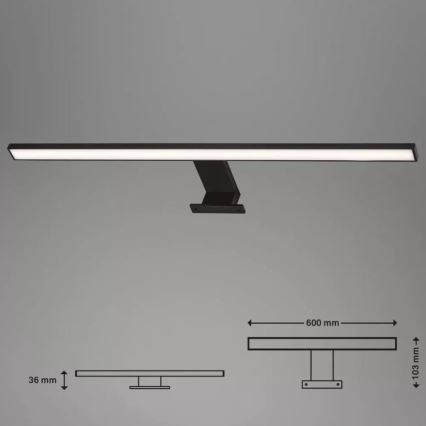 Briloner 2104-115 - LED Badkamer spiegelverlichting DUN LED/8W/230V 60 cm IP44