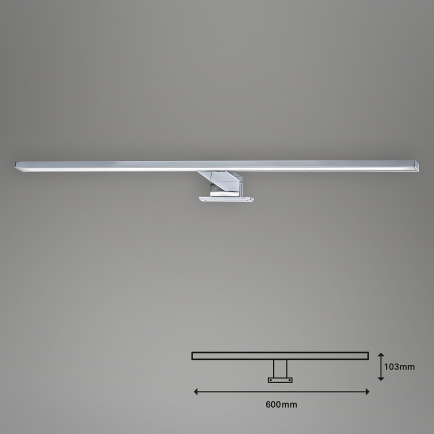 Briloner 2104-118 - Spiegelverlichting voor de badkamer LED/8W/230V 60 cm mat chroom