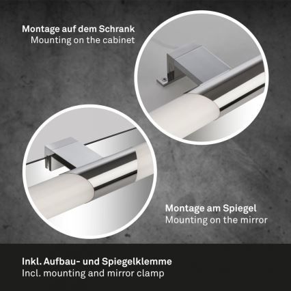 Briloner 2113-118 - LED Badkamer spiegelverlichting LED/12W/230V IP44 47 cm glanzend chroom