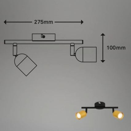 Briloner 2145-027 - Spotarmatuur 2xGU10/9W/230V