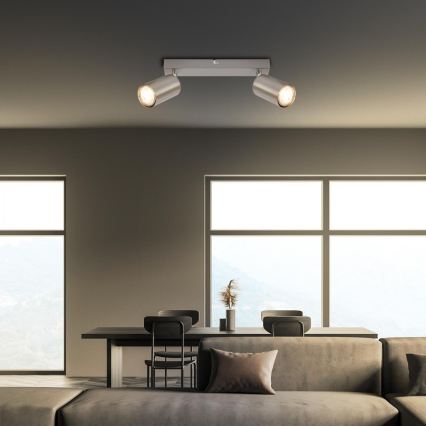 Briloner 2172-022 - Spotarmatuur SPOT 2xGU10/9W/230V mat chroom