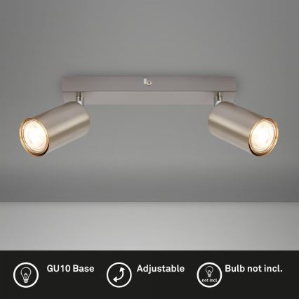 Briloner 2172-022 - Spotarmatuur SPOT 2xGU10/9W/230V mat chroom
