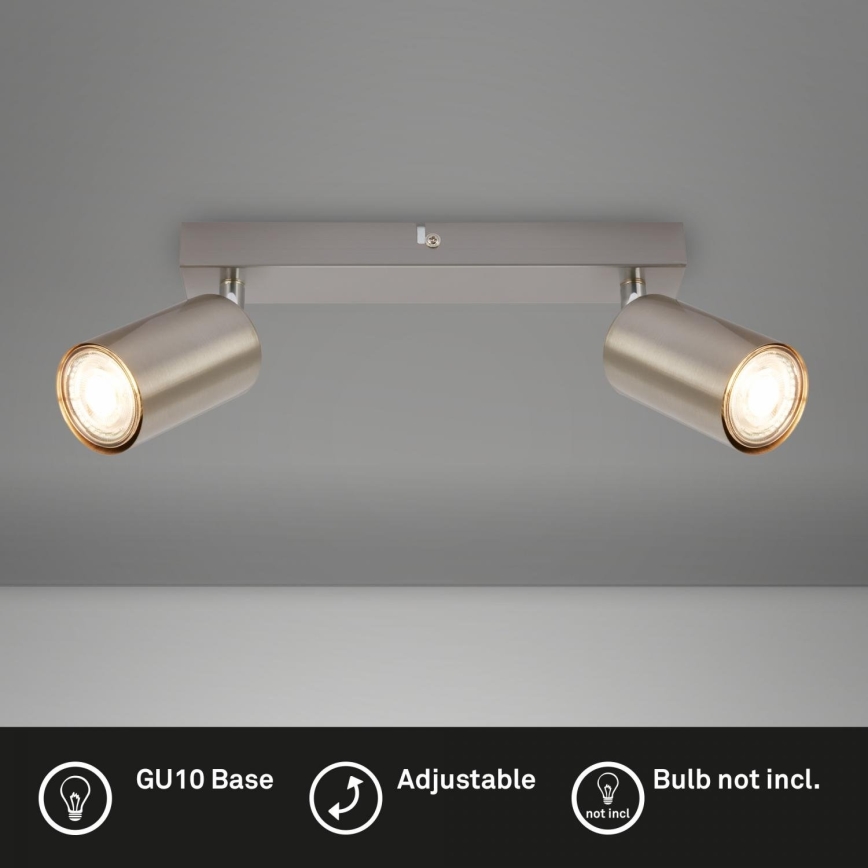 Briloner 2172-022 - Spotarmatuur SPOT 2xGU10/9W/230V mat chroom