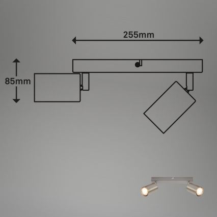 Briloner 2172-022 - Spotarmatuur SPOT 2xGU10/9W/230V mat chroom