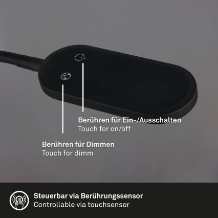 Briloner 2177015 - LED Dimbaar flexible wall lamp LED/6W/230V zwart