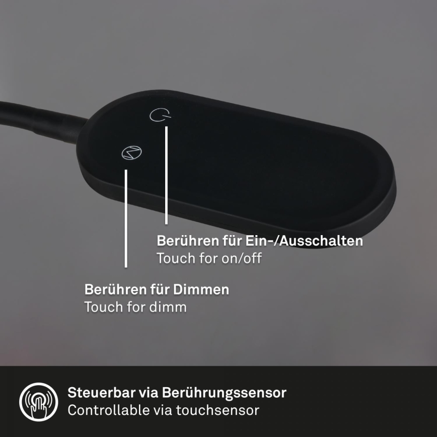 Briloner 2177015 - LED Dimbaar flexible wall lamp LED/6W/230V zwart