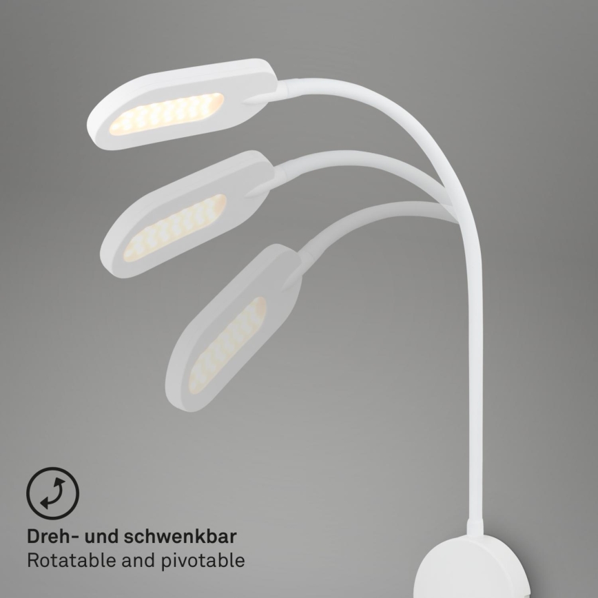 Briloner 2177016 - LED Dimbaar wand flexibel lamp LED/6W/230V wit