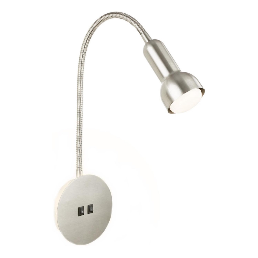 Briloner 2178012 - LED Flexibele wandlamp 1xE14/10W/230V + LED/3W mat chroom