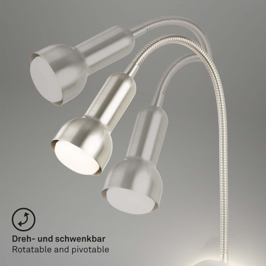 Briloner 2178012 - LED Flexibele wandlamp 1xE14/10W/230V + LED/3W mat chroom