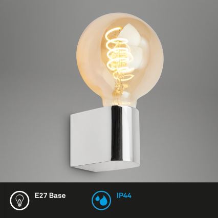 Briloner 2182-018 - Wandlamp voor de badkamer DONGA 1xE27/10W/230V IP44 glanzend chroom