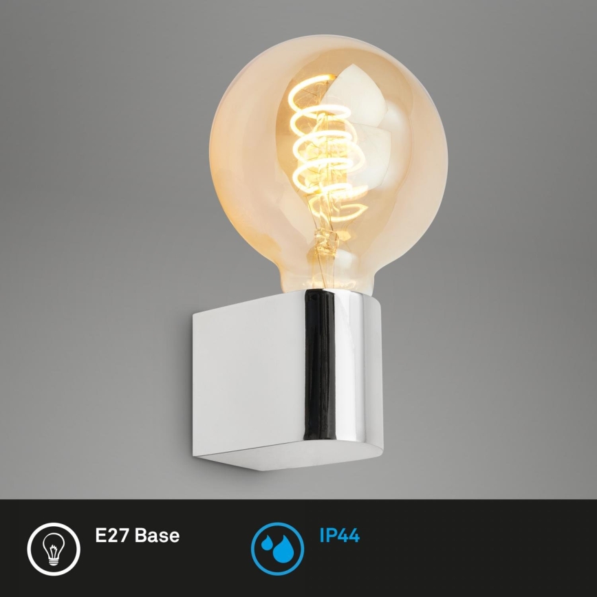 Briloner 2182-018 - Wandlamp voor de badkamer DONGA 1xE27/10W/230V IP44 glanzend chroom