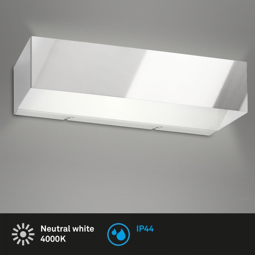 Briloner 2204-018 - LED Wandlamp voor buiten LED/8W/230V IP44 glanzend chroom
