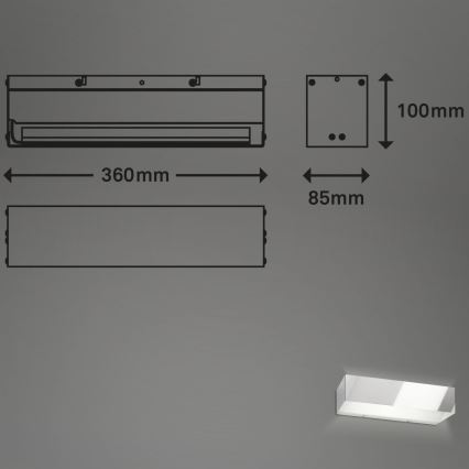 Briloner 2204-018 - LED Wandlamp voor buiten LED/8W/230V IP44 glanzend chroom