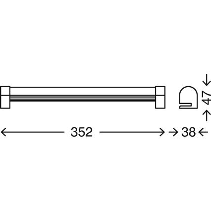 Briloner 2243-018 - LED Dimbare badkamerspiegelverlichting COOL&COSY LED/8W/230V 2700/4000K IP44