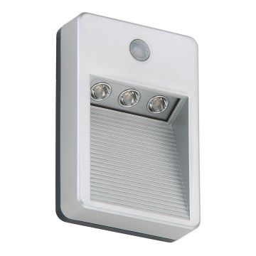 Briloner 2278-031 - LED Trapverlichting voor buiten met sensor 3xLED/0,06W/3xAAA IP54