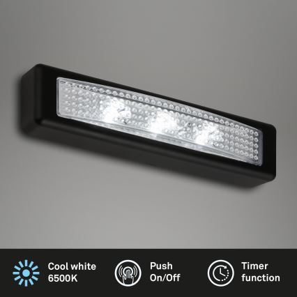 Briloner 2689-035 - LED Oriëntatieverlichting aanraken LERO LED/0,18W/3xAAA zwart