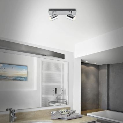 Briloner 2731-028 - Badkamerspot BANYO 2xGU10/5W/230V IP44 glanzend chroom