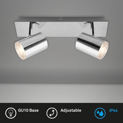 Briloner 2731-028 - Badkamerspot BANYO 2xGU10/5W/230V IP44 glanzend chroom