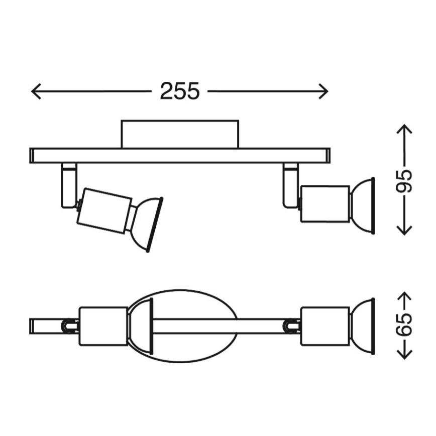 Briloner 2767-026 - LED spot 2xGU10/6W/230V wit