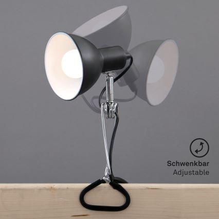 Briloner 2790-015 - Lamp met klem FIX 1xE14/8W/230V zwart/glanzend chroom