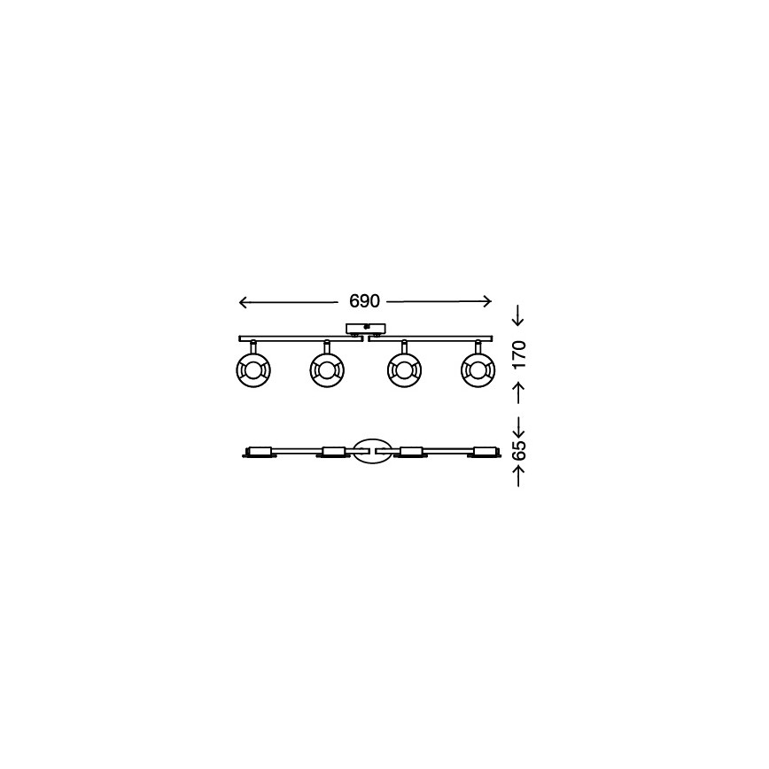 Briloner 2798-042 - LED spot STONE 4xLED/4,5W/230V