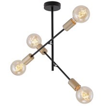 Briloner 2856-045 - Hanglamp met vaste pendel NATURE 4xE27/60W/230V
