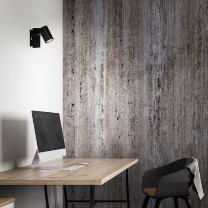 Briloner 2857-015 - Zwarte Wandspot SPOT 1x GU10 / 40W / 230V