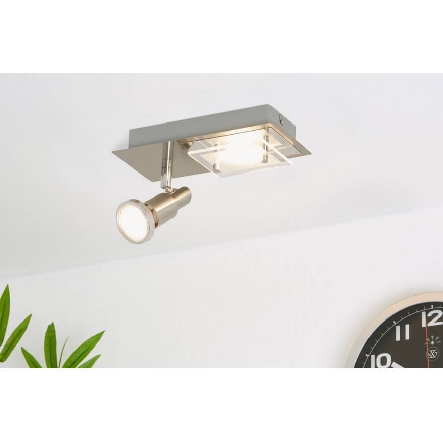 Briloner 2879-022 - LED Plafondlamp COMBINATA 1xGU10/3W + LED/5W/230V