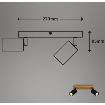 Briloner 2922-025 - Spot SPOT 2xGU10/9W/230V