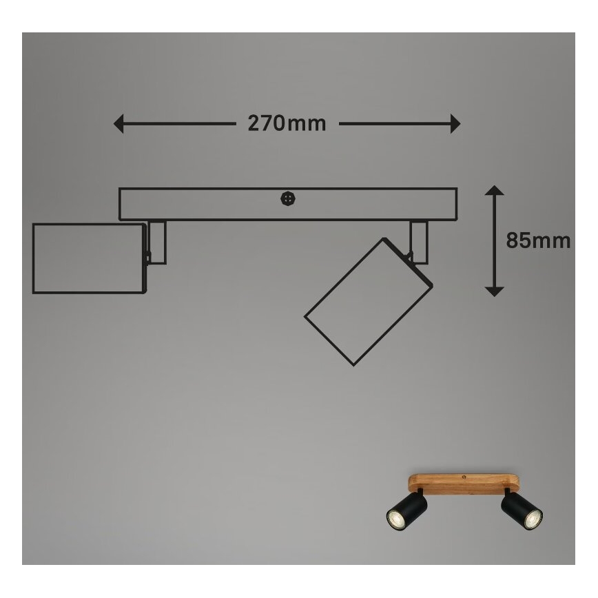 Briloner 2922-025 - Spot SPOT 2xGU10/9W/230V