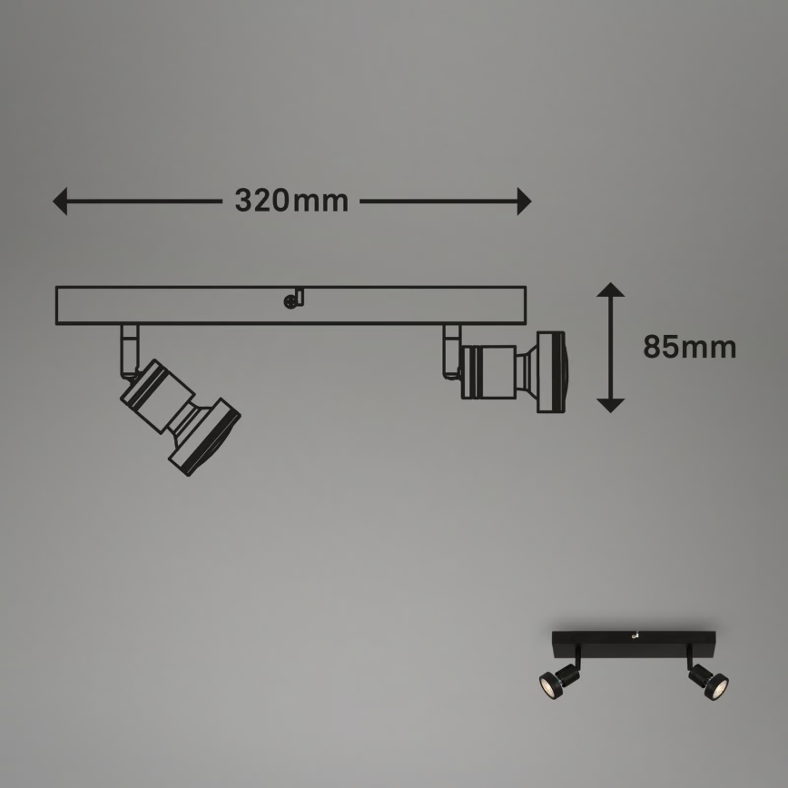 Briloner 2926-025 - LED-spotlamp 2xGU10/4,9W/230V