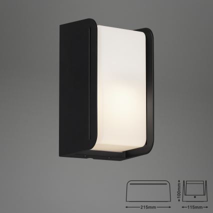 Briloner 3016-015 - Wandlamp voor buiten BOKS 1xE27/12W/230V IP44