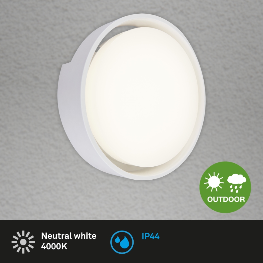 Briloner 3019-016 - LED Wandlamp voor buiten GENUA LED/18W/230V IP44 wit