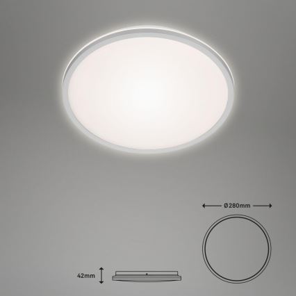 Briloner 3046-014 - LED Plafondlamp LED/15W/230V 4000K diameter 28 cm zilver