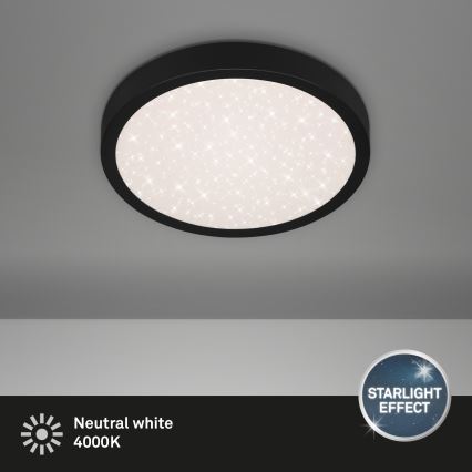 Briloner 3048-015 - LED Plafondlamp RUNA LED/18W/230V zwart