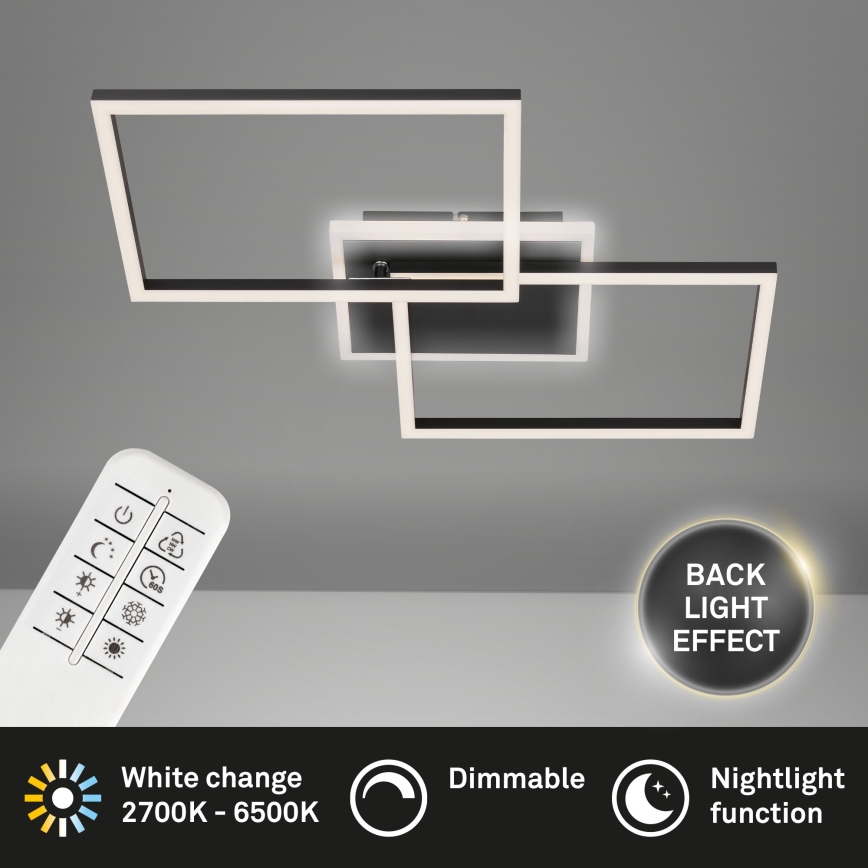 Briloner 3049-015 - Dimbare LED Plafondlamp FRAME LED/40W/230V + afstandsbediening