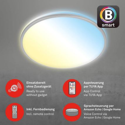 Briloner 3065-014 - Dimbare LED-plafondlamp IVY LED/42W/230V Wi-Fi Tuya Ø 49 cm + afstandsbediening