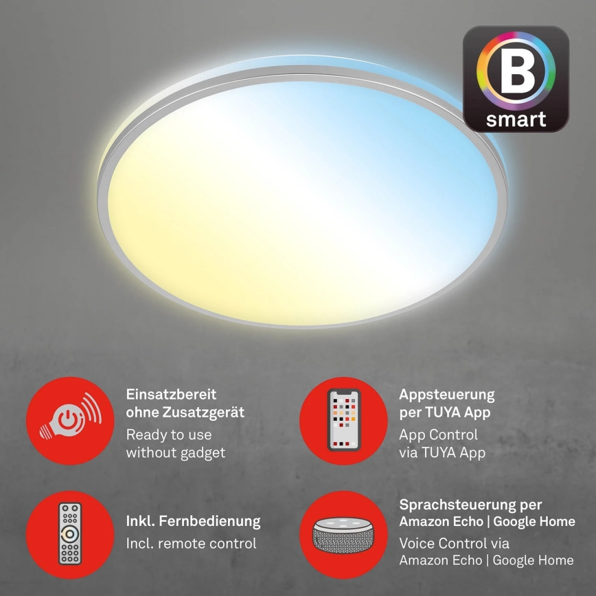 Briloner 3065-014 - Dimbare LED-plafondlamp IVY LED/42W/230V Wi-Fi Tuya Ø 49 cm + afstandsbediening