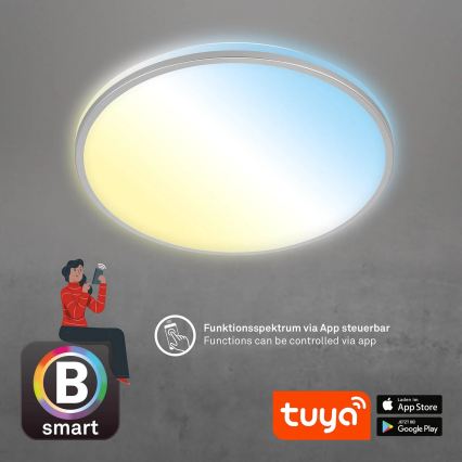 Briloner 3065-014 - Dimbare LED-plafondlamp IVY LED/42W/230V Wi-Fi Tuya Ø 49 cm + afstandsbediening
