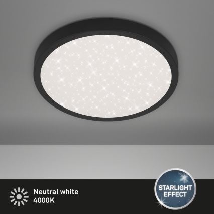 Briloner 3071-015 - LED Plafondlamp RUNA LED/24W/230V zwart