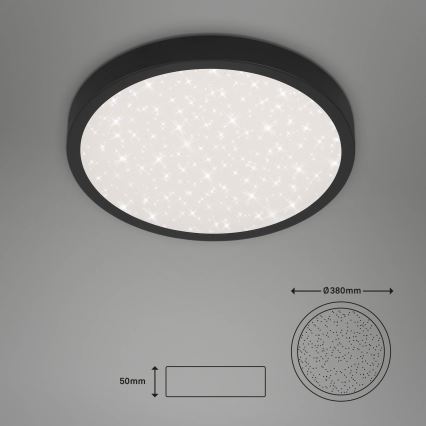 Briloner 3071-015 - LED Plafondlamp RUNA LED/24W/230V zwart