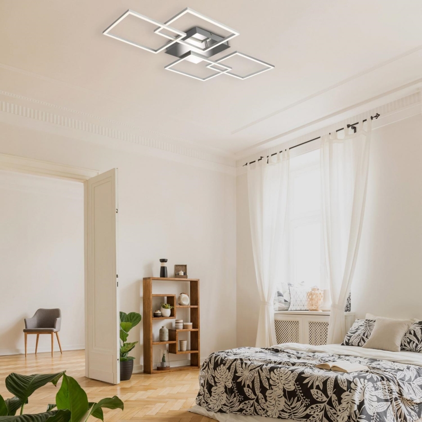 Briloner 3091-018 - Dimbare LED Plafondlamp FRAME LED/30W/230V glanzend chroom