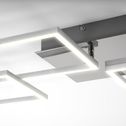 Briloner 3091-018 - Dimbare LED Plafondlamp FRAME LED/30W/230V glanzend chroom