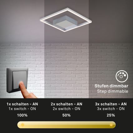 Briloner 3105-018 - Dimbare LED Plafond Lamp FRAMES LED/9,7W/230V