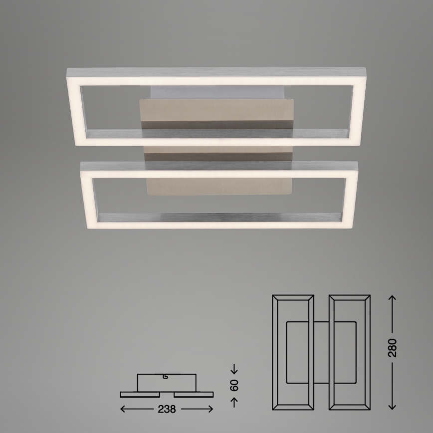 Briloner 3107-012 - Dimbare LED plafondlamp FRAME 2xLED/7,25W/230V