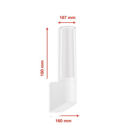 Briloner 311306TF - LED Wandlamp voor buiten LED/8W/230V 4000K IP44 wit