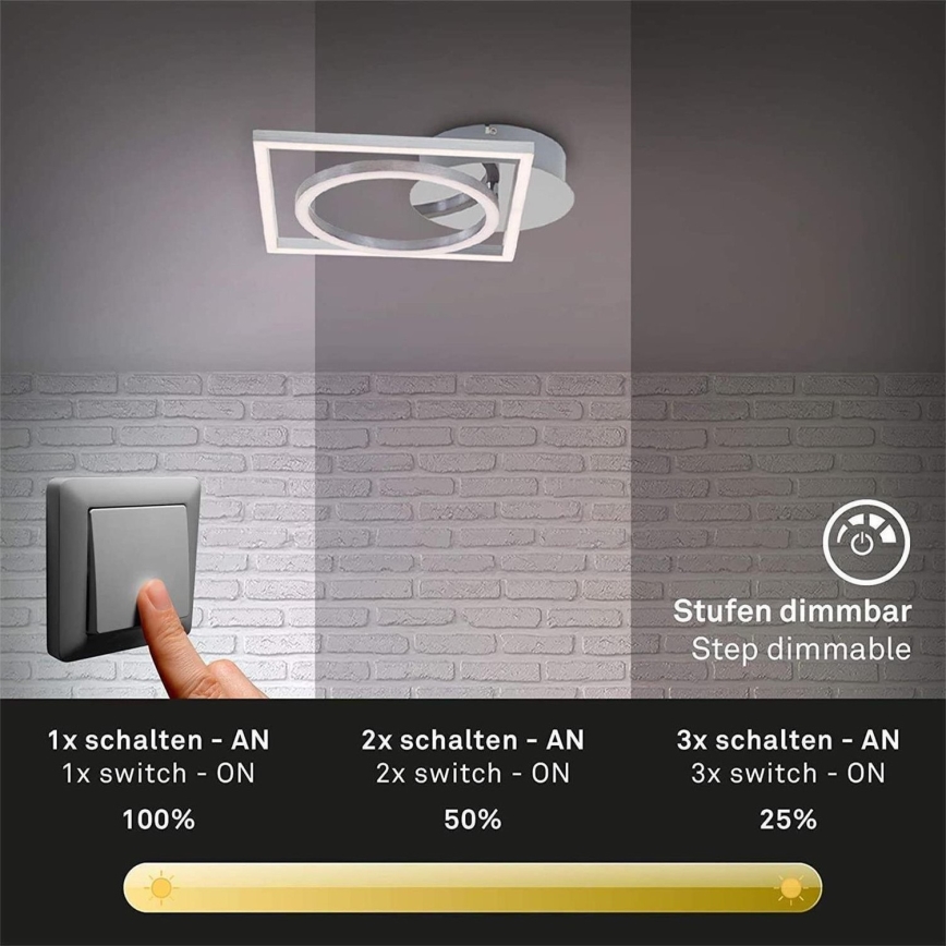 Briloner 3114-018 - Dimbare LED plafondlamp FRAME LED/19,6W/230V 3000K