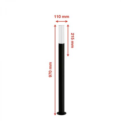 Briloner 311505TF - LED Buitenlamp LED/8W/230V IP44 4000K 97 cm zwart