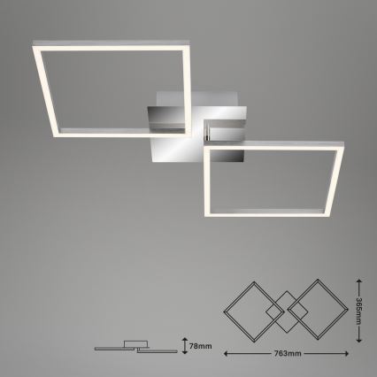 Briloner 3182-018 - Dimbare LED plafondlamp FRAME 2xLED/15,5W/230V